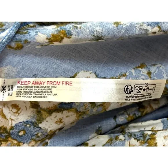 NWT Free People Heat Wave Floral Print Maxi Dress Small Blue - Picture 9 of 9